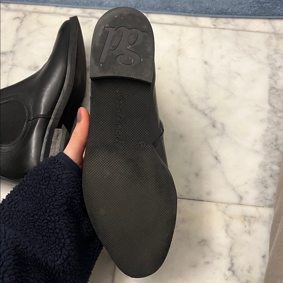 Paul Green Black Leather Ankle Boots SZ 7 - Picture 10 of 15